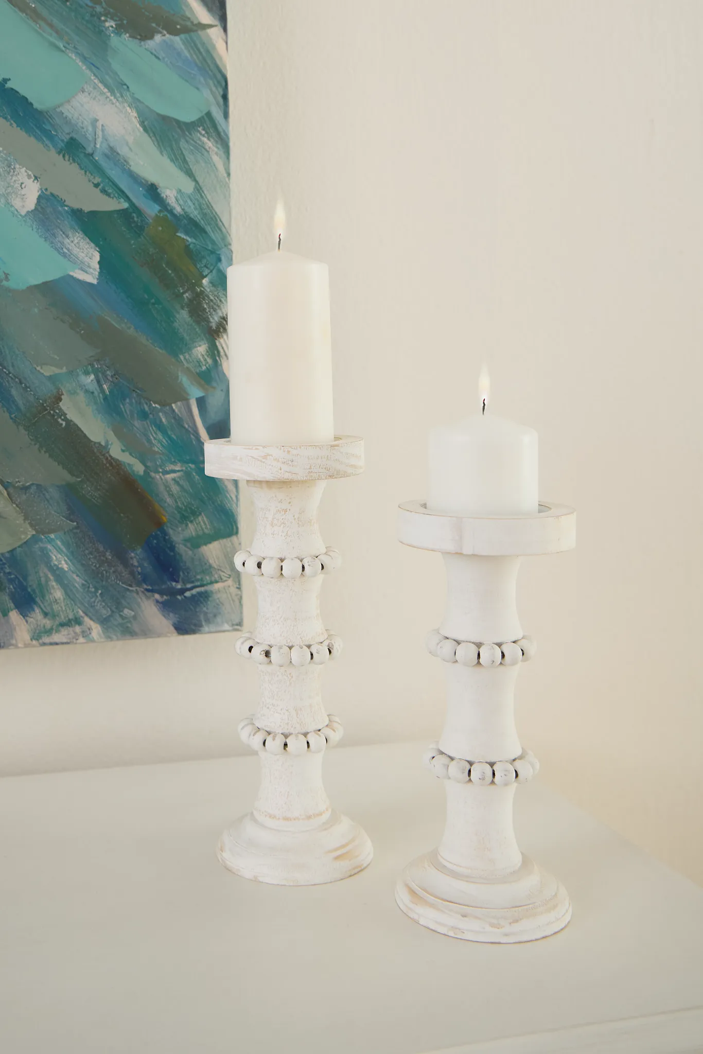 Brock White 14" Candle Holder