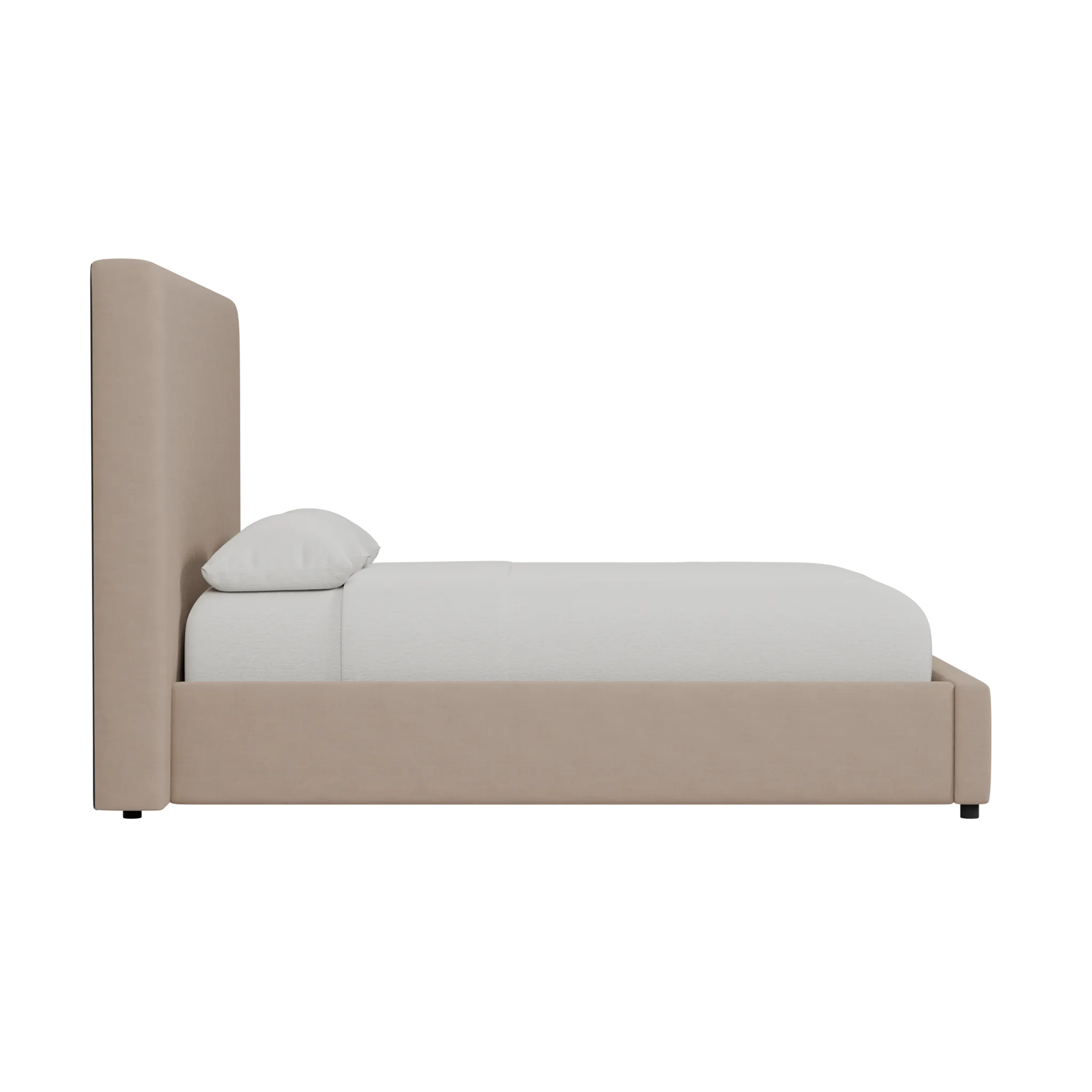 Grayton Joya Beige 54" Upholstered Platform Bed