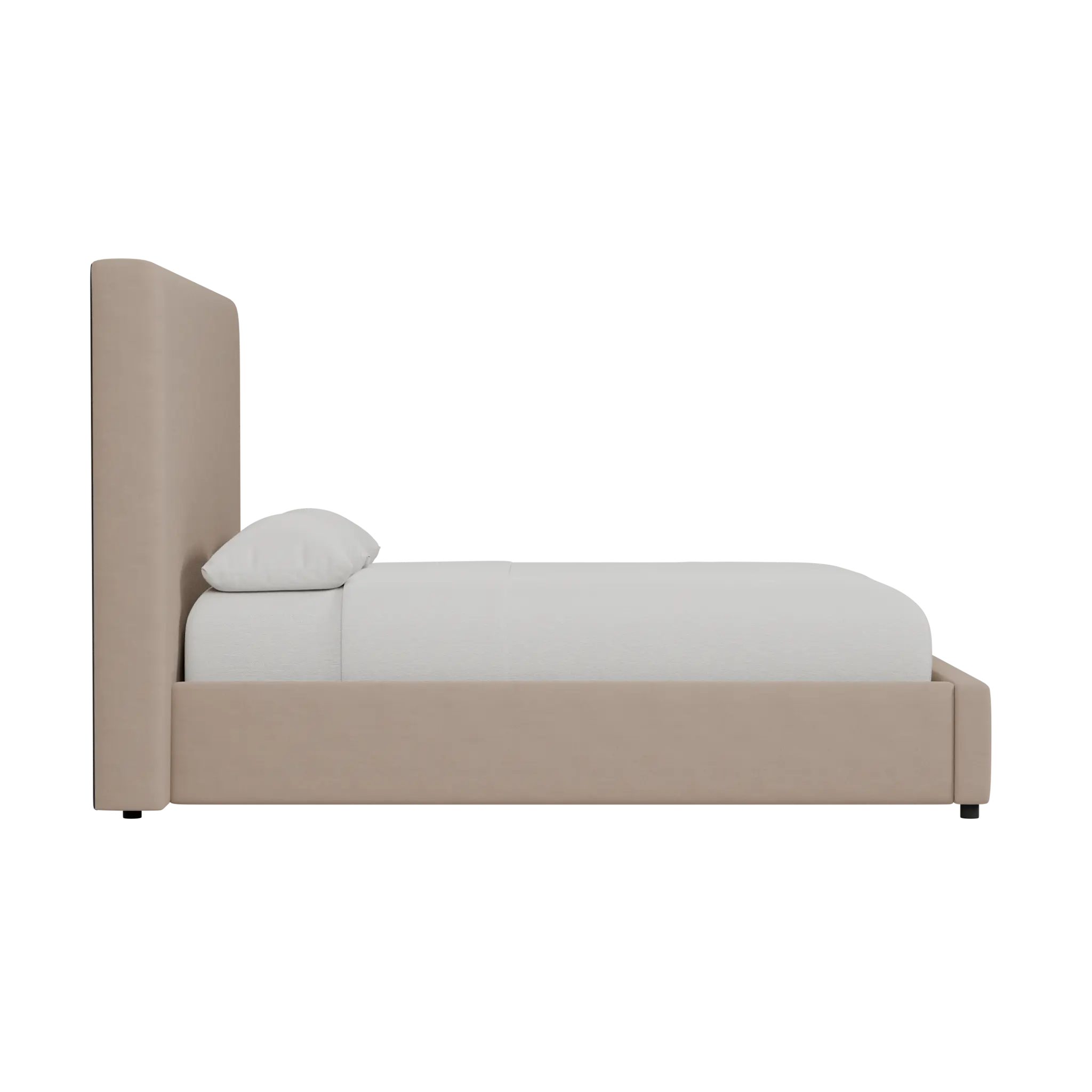 Grayton Joya Beige 54" Upholstered Platform Bed Grayton Joya Beige 54" Upholstered Platform Bed