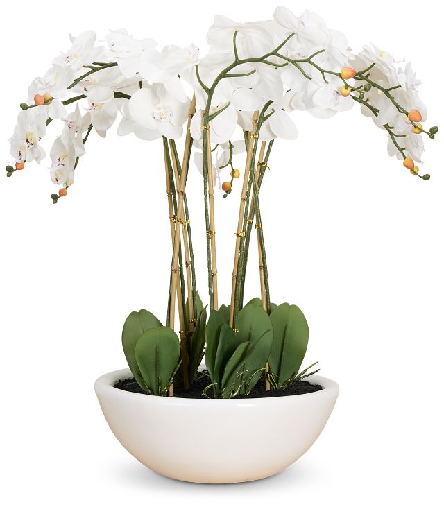 Orchid White 35" Floral Arrangement