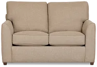Tate Brown Fabric Loveseat