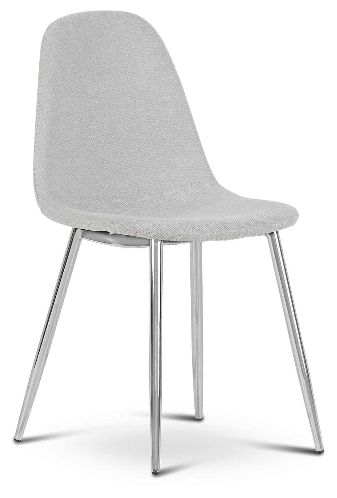 Havana Light Gray Upholstered Side Chair W/ Chrome Legs