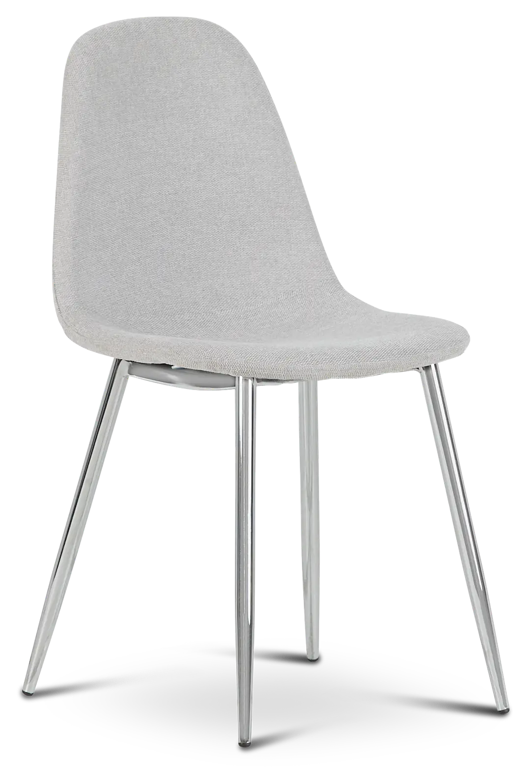Havana Light Gray Upholstered Side Chair W/ Chrome Legs Havana Light Gray Upholstered Side Chair W/ Chrome Legs