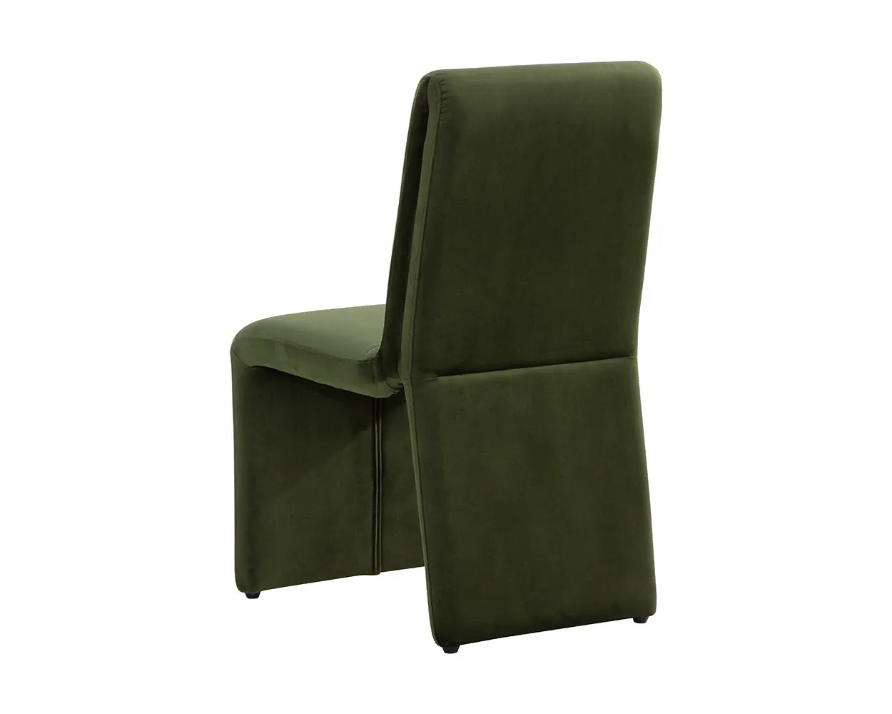 Heron Dark Green Fabric Upholstered Side Chair