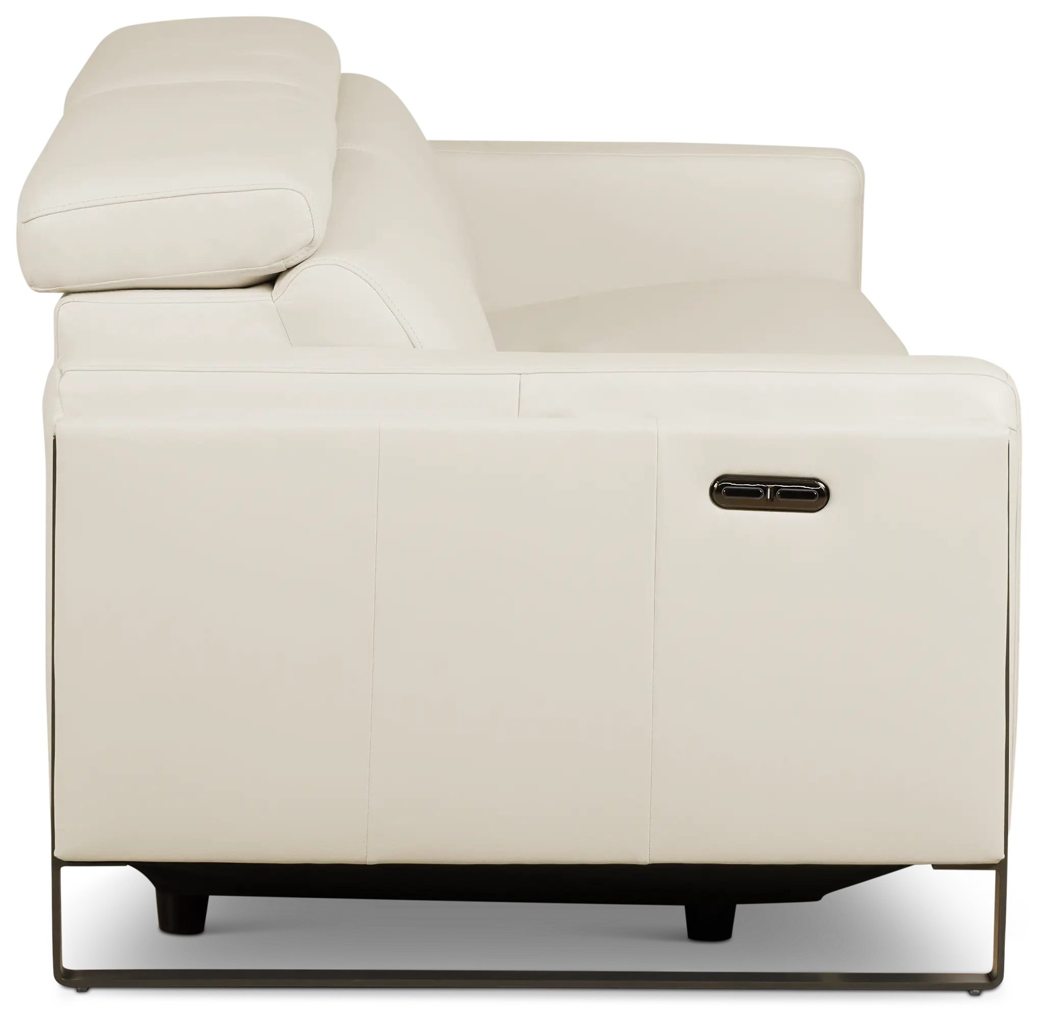 Atlas White Lthr/vinyl Power Reclining Sofa Atlas White Lthr/vinyl Power Reclining Sofa