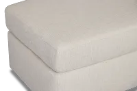 Brantley Light Beige Fabric Ottoman
