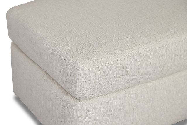 Brantley Light Beige Fabric Ottoman