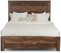 Ollie Dark Tone Panel Bed