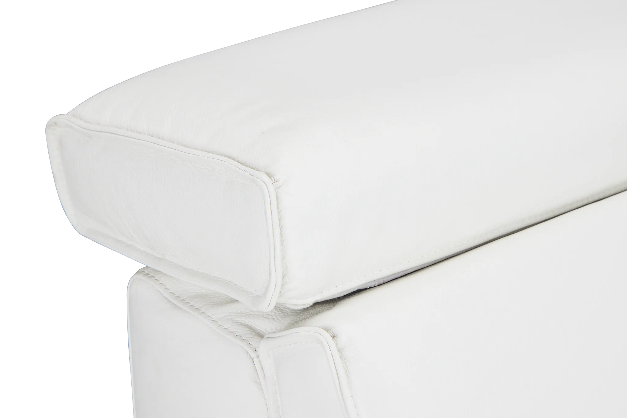 Carmelo White Leather Power Recliner