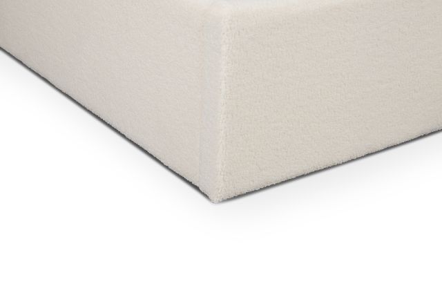 Lyndie Beige Upholstered Platform Bed