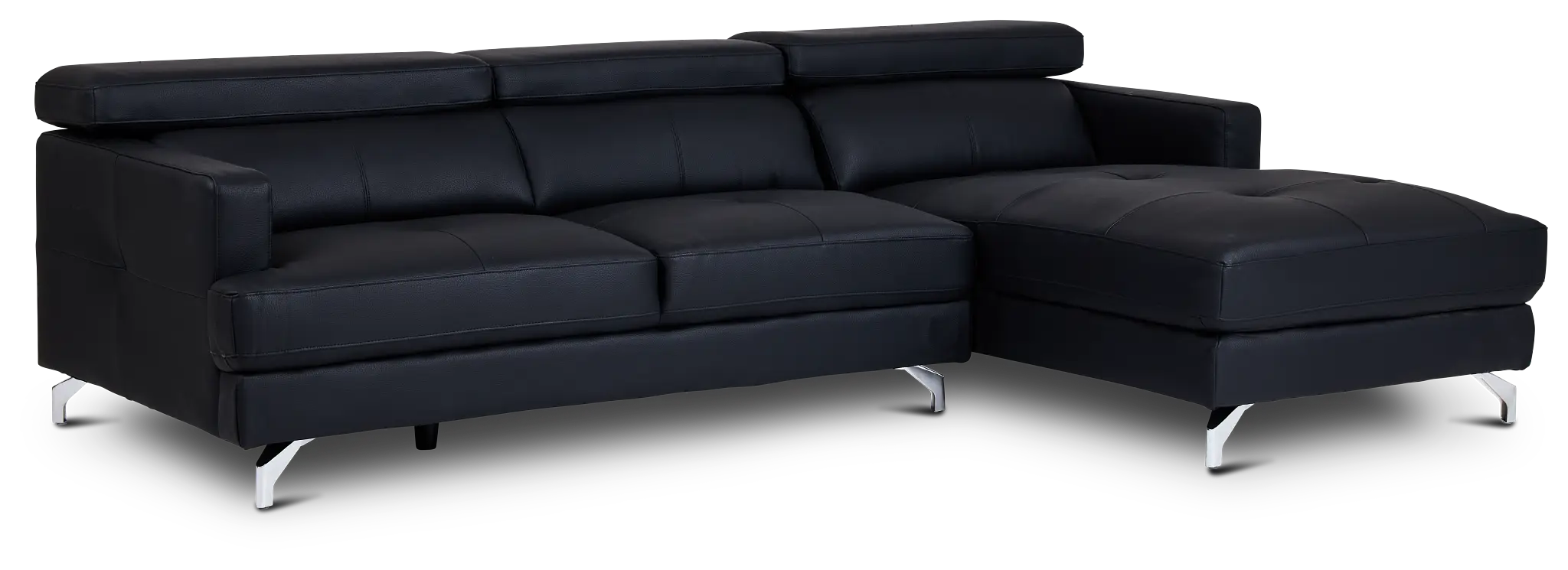 Marquez Black Micro Right Chaise Sectional Marquez Black Micro Right Chaise Sectional