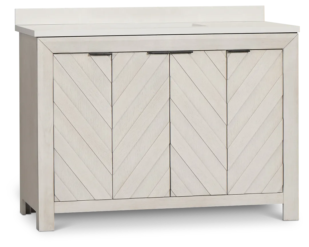 Delray White 48" Single Bathroom Vanity