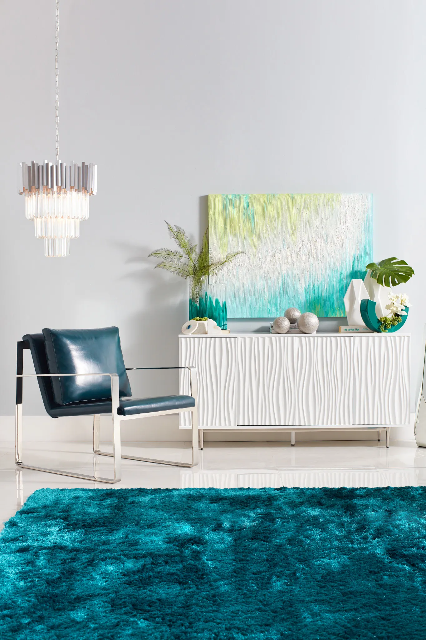 Roslin Blue Uph Accent Chair