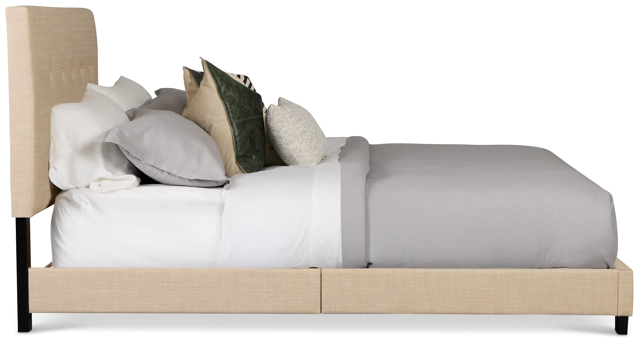 Flagler Beige Uph Panel Bed Flagler Beige Uph Panel Bed