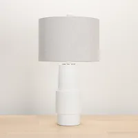 Valda White Table Lamp