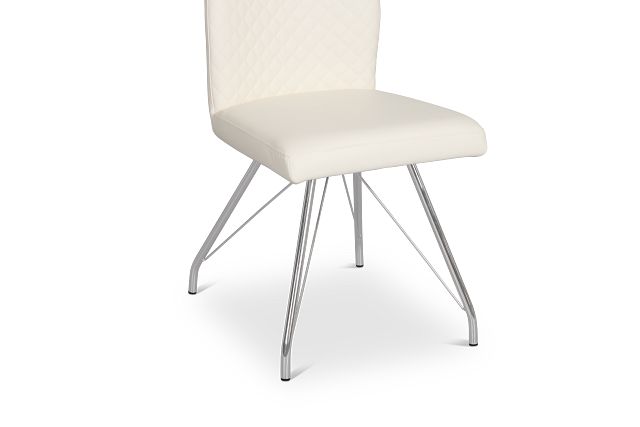 Lima White Upholstered Side Chair