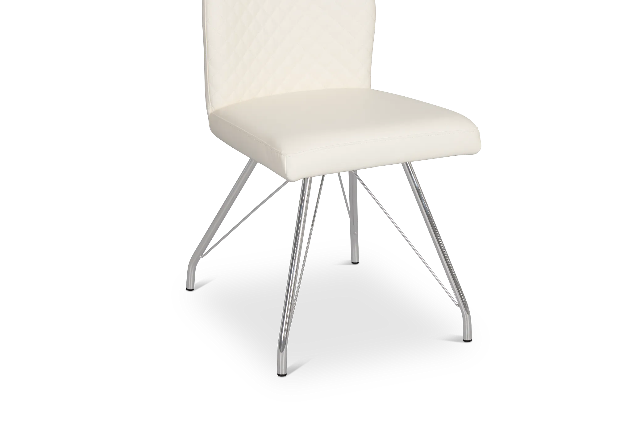 Lima White Upholstered Side Chair