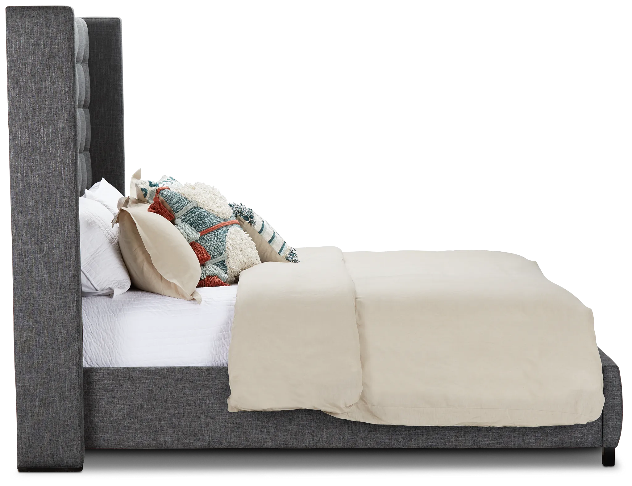 Chatham Dark Gray High Platform Bed