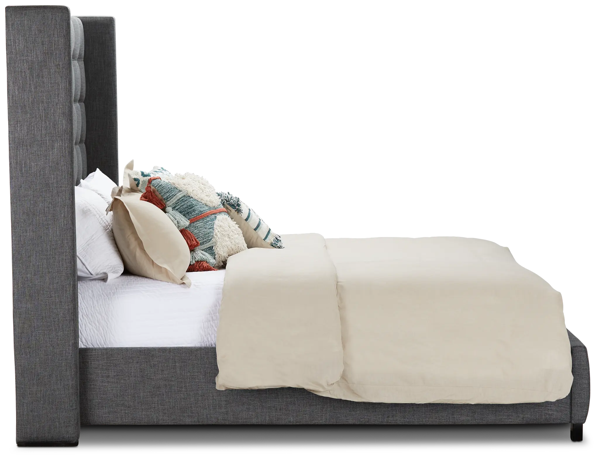 Chatham Dark Gray High Platform Bed Chatham Dark Gray High Platform Bed