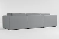 Destin Revenue Gray Fabric 3-piece Modular Sofa