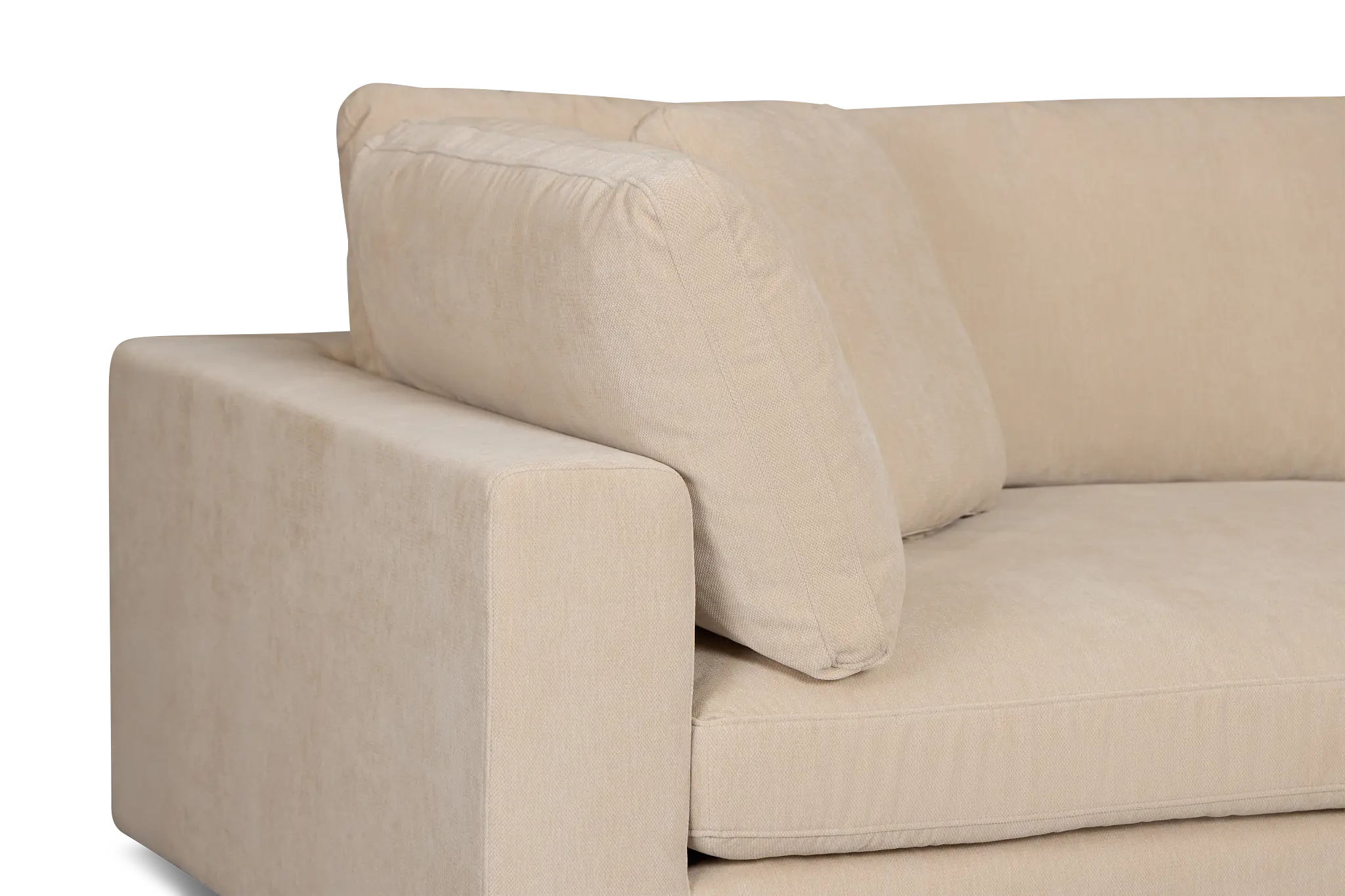 Lounge Light Beige Fabric 2-arm Left Facing Sectional Lounge Light Beige Fabric 2-arm Left Facing Sectional
