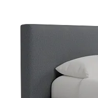 Grayton Linen Beige 44" Upholstered Platform Bed