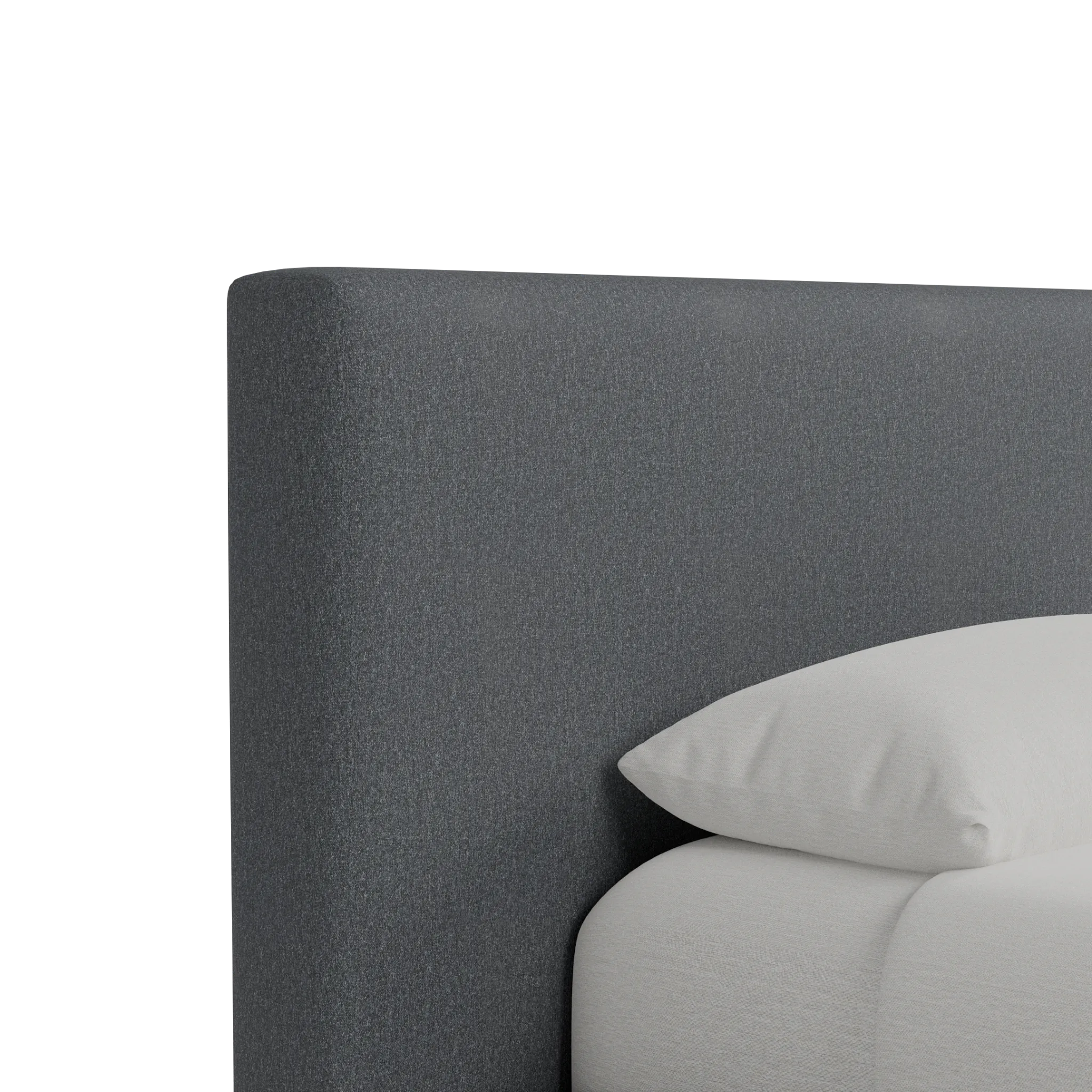 Grayton Linen Beige 44" Upholstered Platform Bed