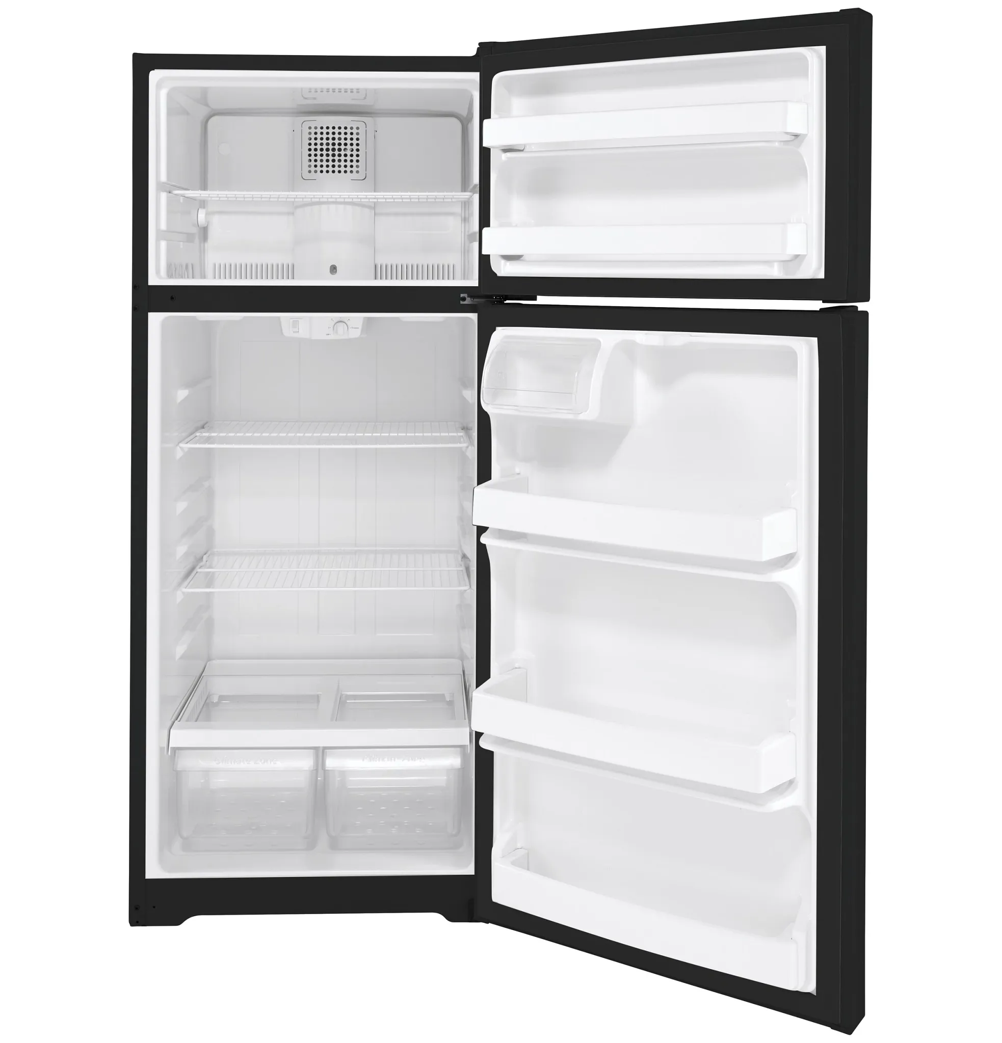 Ge 18 Series Black Top Freezer Refrigerator