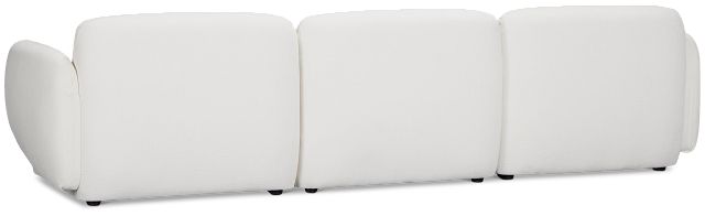 Halsey White Fabric 3 Piece Modular Sofa