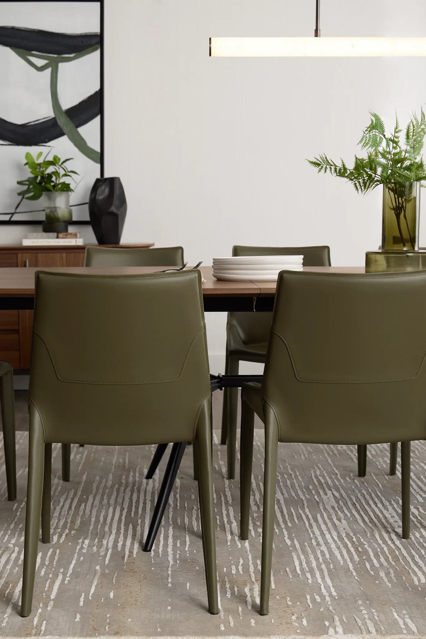 Wayne Dark Green Upholstered Side Chair