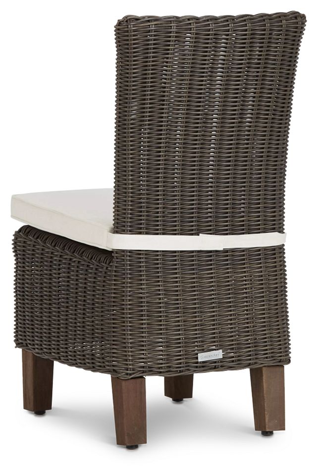 Canyon Gray White Woven Side Chair