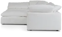 Nixon White Fabric 5pc Bumper Sectional