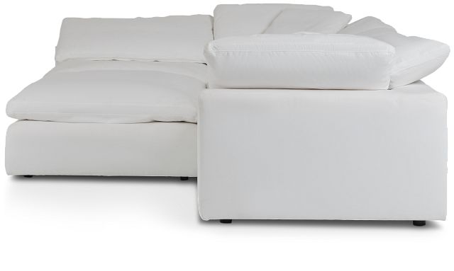Nixon White Fabric 5pc Bumper Sectional