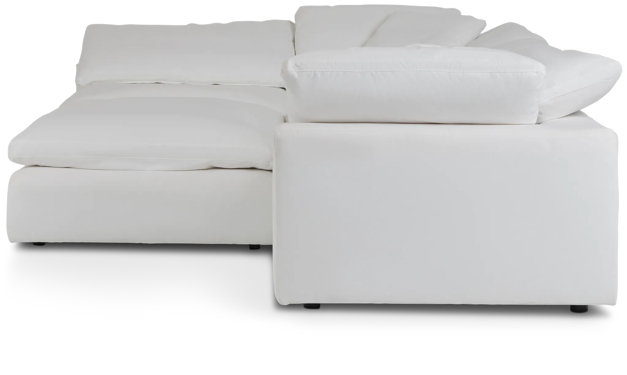 Nixon White Fabric 5pc Bumper Sectional