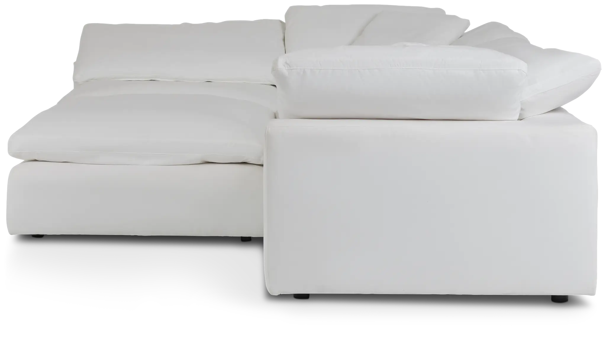 Nixon White Fabric 5pc Bumper Sectional Nixon White Fabric 5pc Bumper Sectional