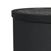 Rupin Black Round End Table