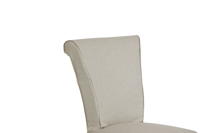 Haddie Beige Skirted Side Chair