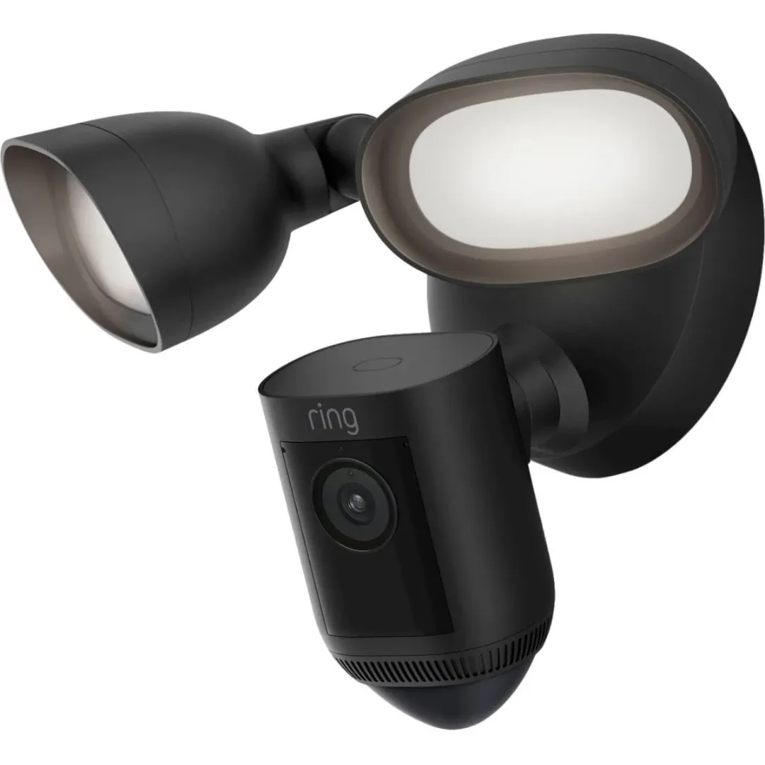 Ring Floodlight Cam Pro Wired Black Outdoor Security Cameras