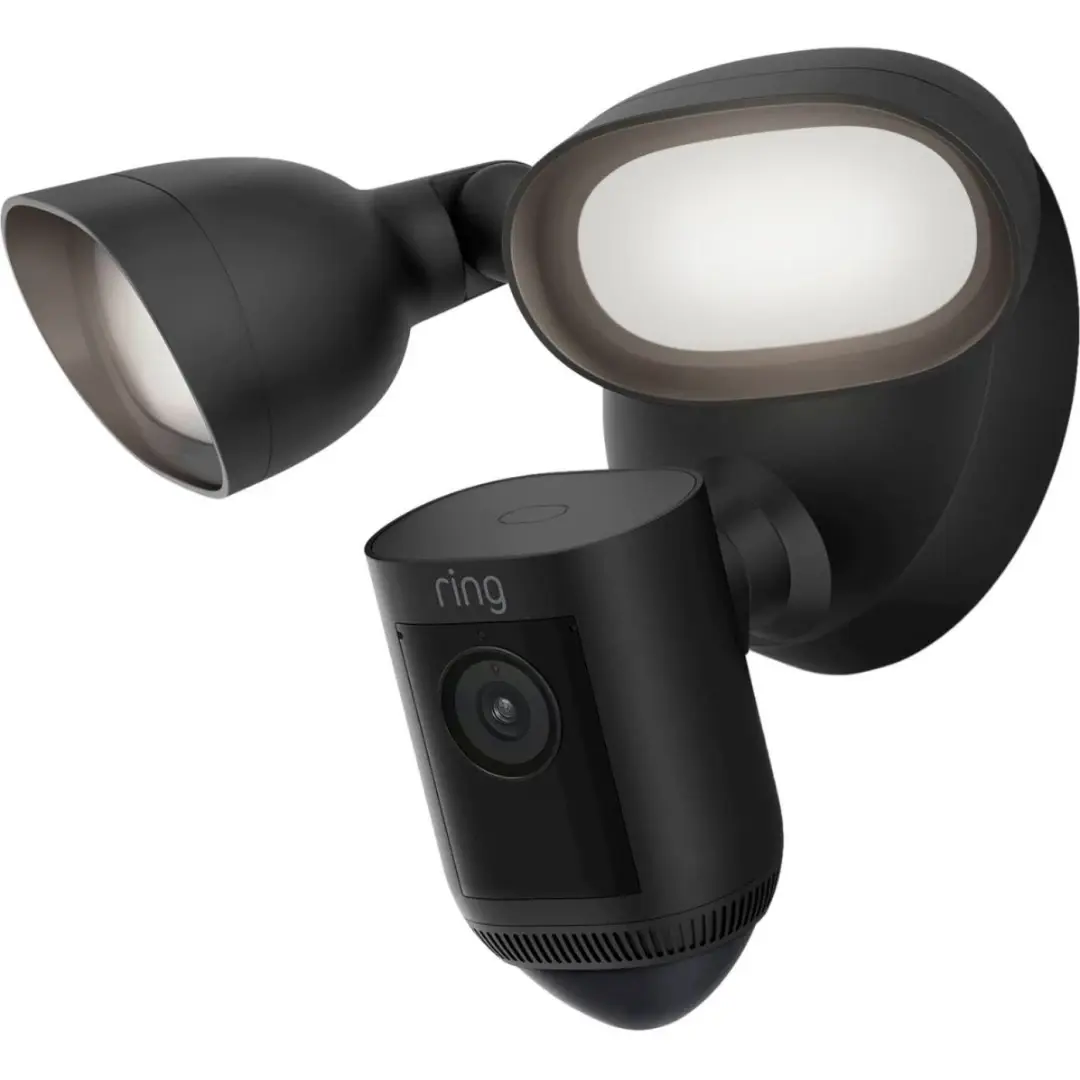 Ring Floodlight Cam Pro Wired Black Outdoor Security Cameras Ring Floodlight Cam Pro Wired Black Outdoor Security Cameras