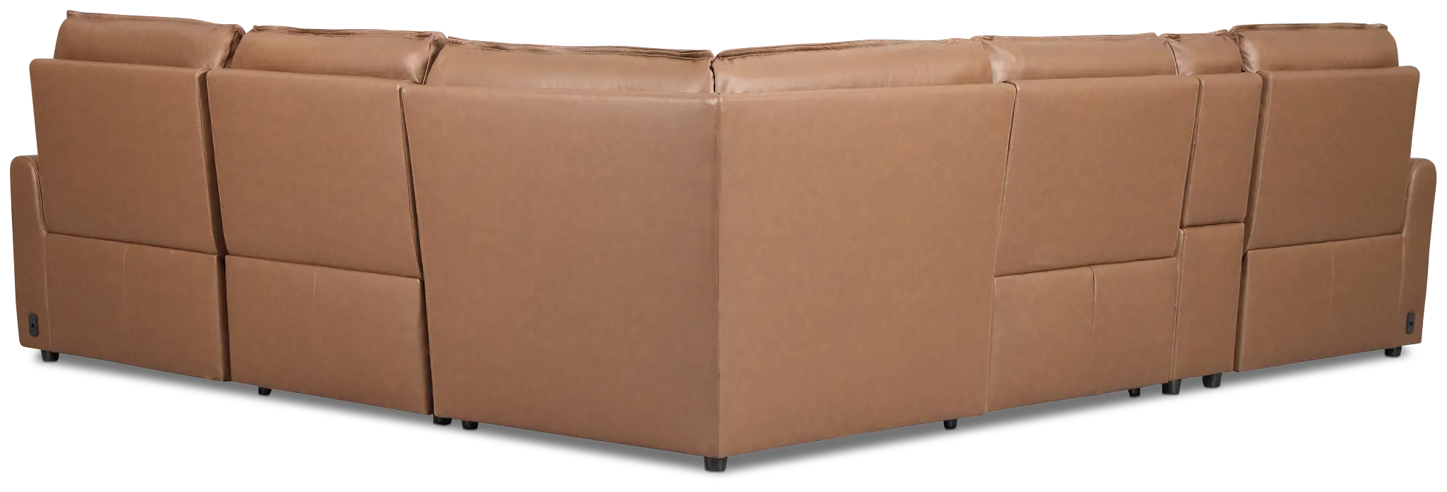 Edison Dark Brown Leather/Vinyl Medium Dual Power 2-arm Reclining Sectional Edison Dark Brown Leather/Vinyl Medium Dual Power 2-arm Reclining Sectional