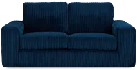 Charlie Dark Blue Fabric Loveseat