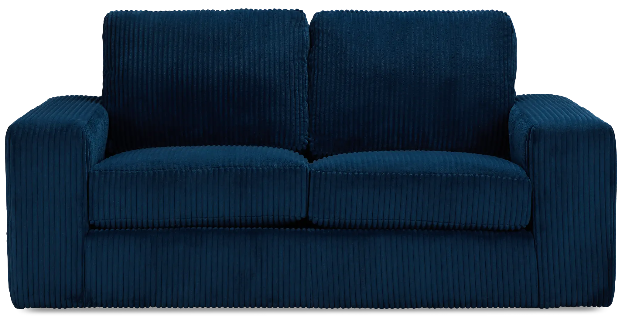 Charlie Dark Blue Fabric Loveseat Charlie Dark Blue Fabric Loveseat