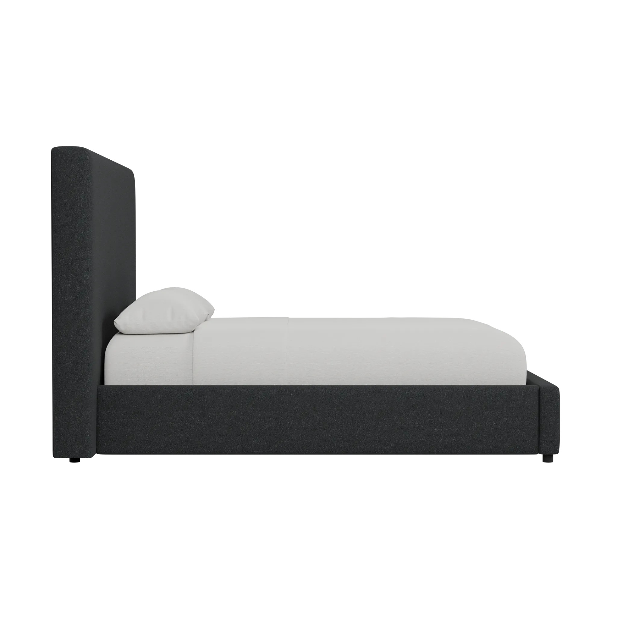 Grayton Elite Black 54" Upholstered Platform Bed