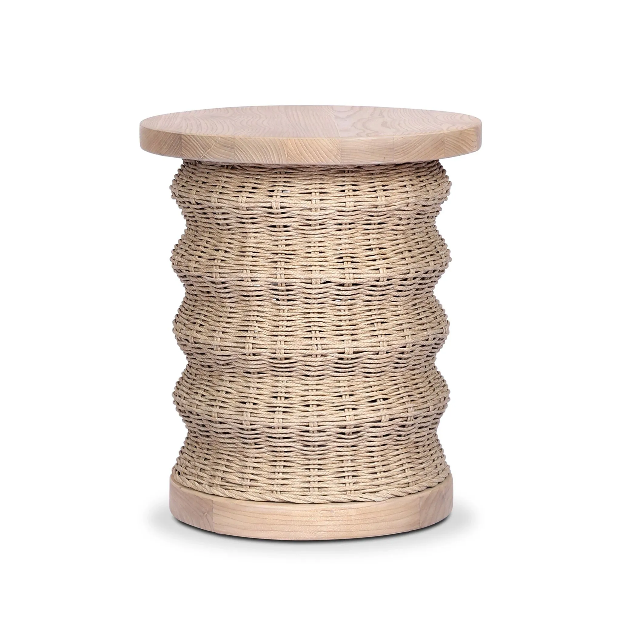 Four Hands Brailey Light Tone Round End Table
