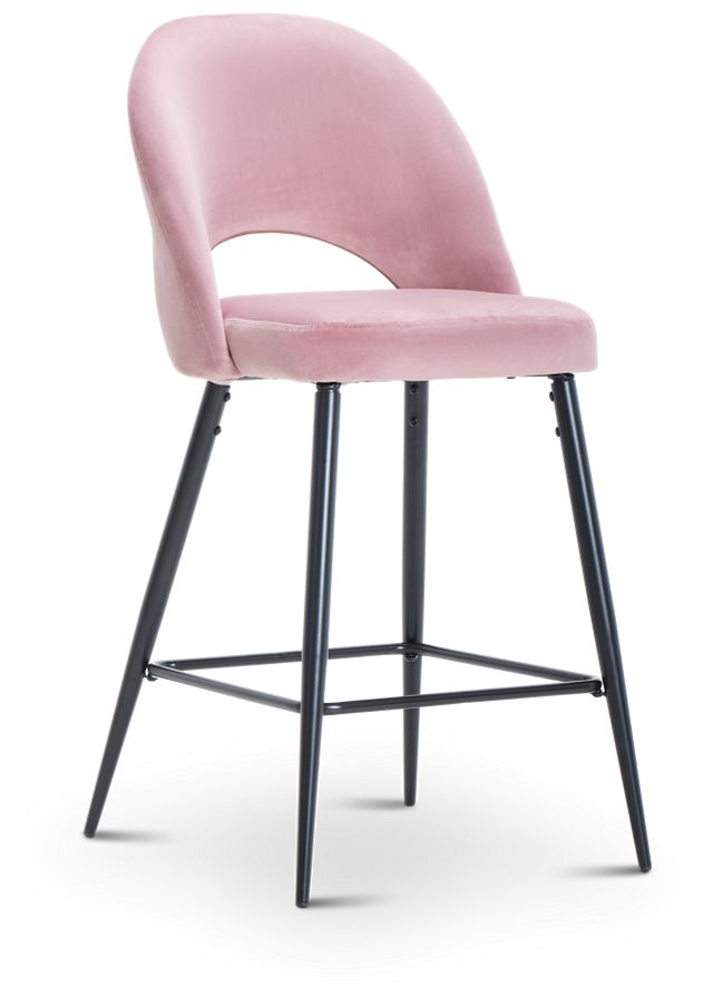 Kelly Light Pink 28" Upholstered Barstool (1)
