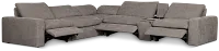 Drift Dark Gray Fabric Medium Triple Power 2-arm Sectional