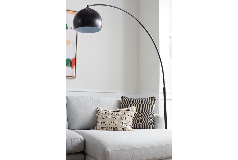 Imanni Black Arc Floor Lamp