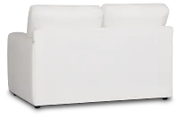 Rhodes White Fabric Loveseat