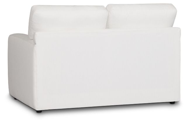 Rhodes White Fabric Loveseat