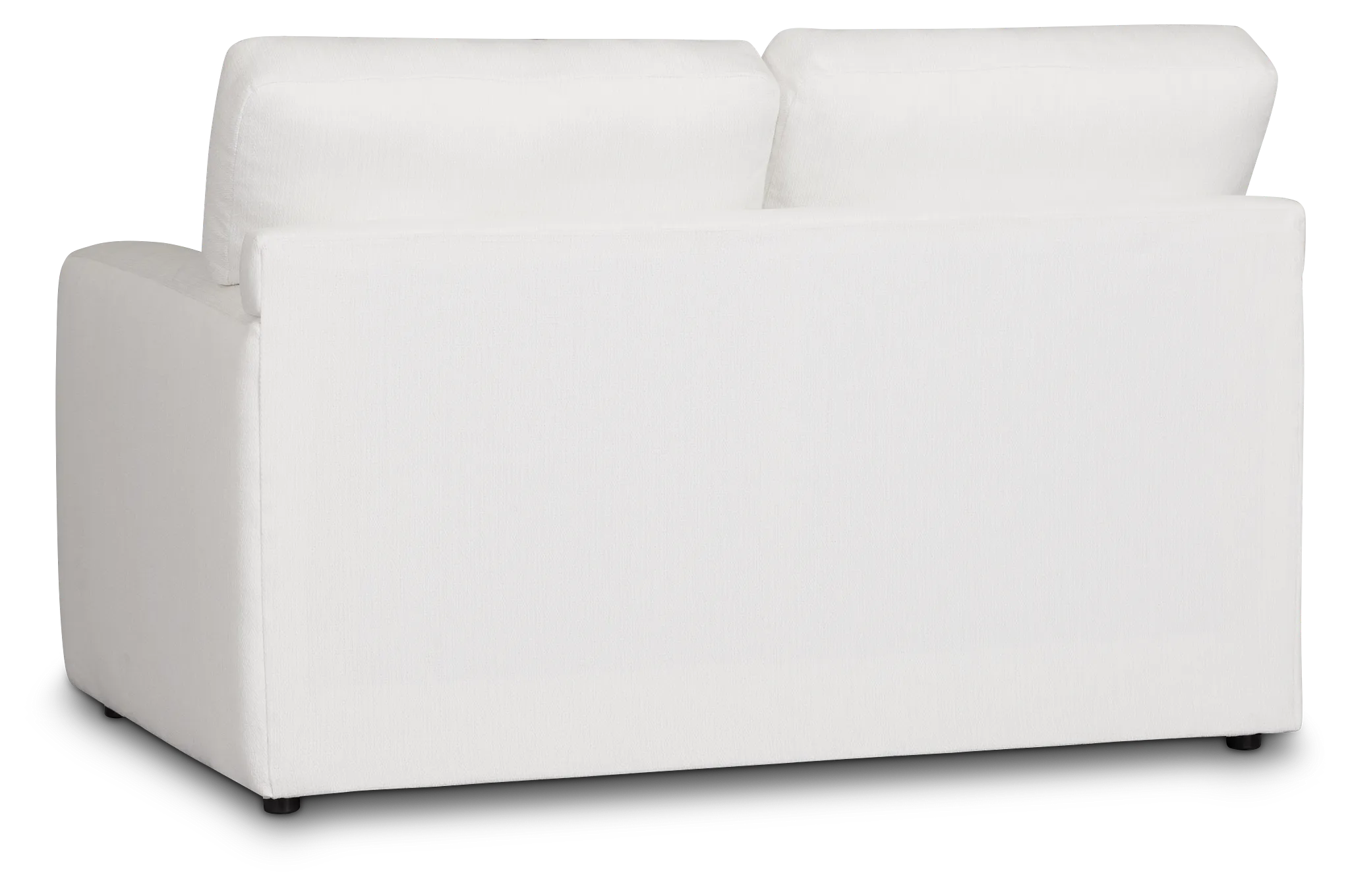 Rhodes White Fabric Loveseat